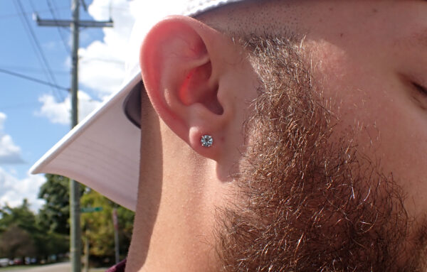 Natural Aquamarine Stud earrings